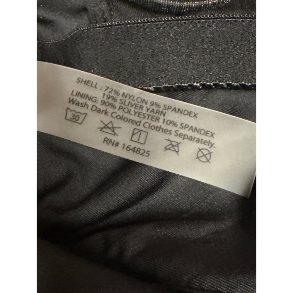 Robert Graham Swimsuit One Piece Women's Size 8 Black Metallic Sleek Designer - Picture 10 of 12